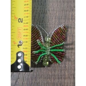 Butterfly Brooch Pin Handmade‎ Beaded Wire Decorative Statement Jewelry